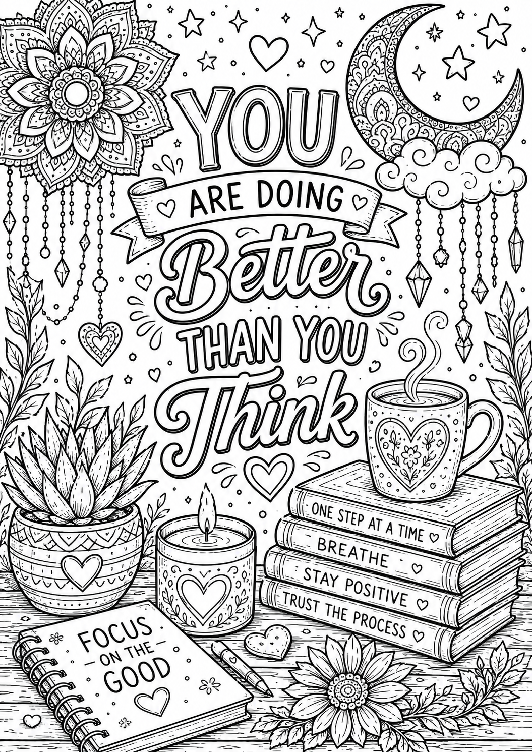 Anxiety colouring book
