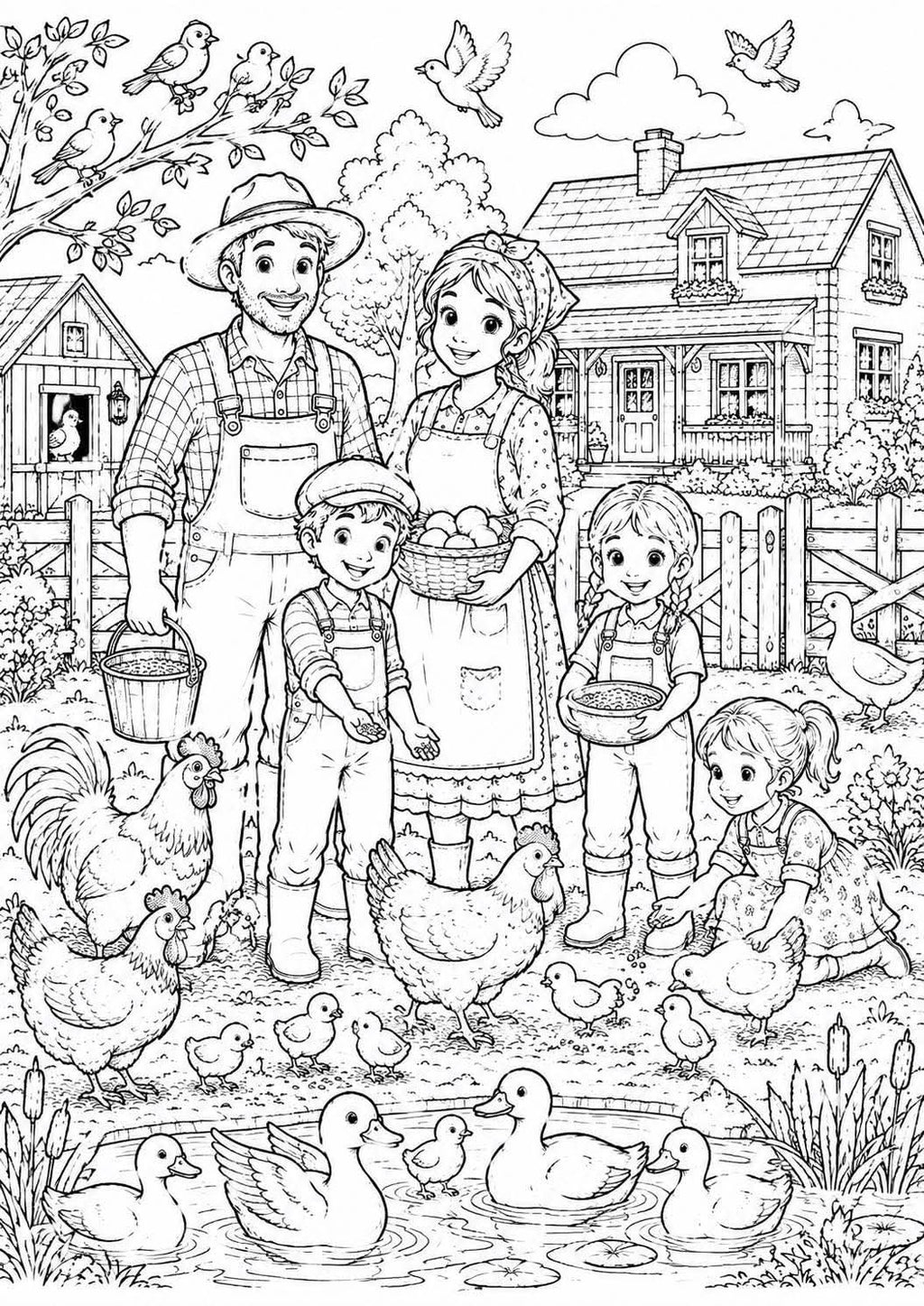 Animal farm colouring book