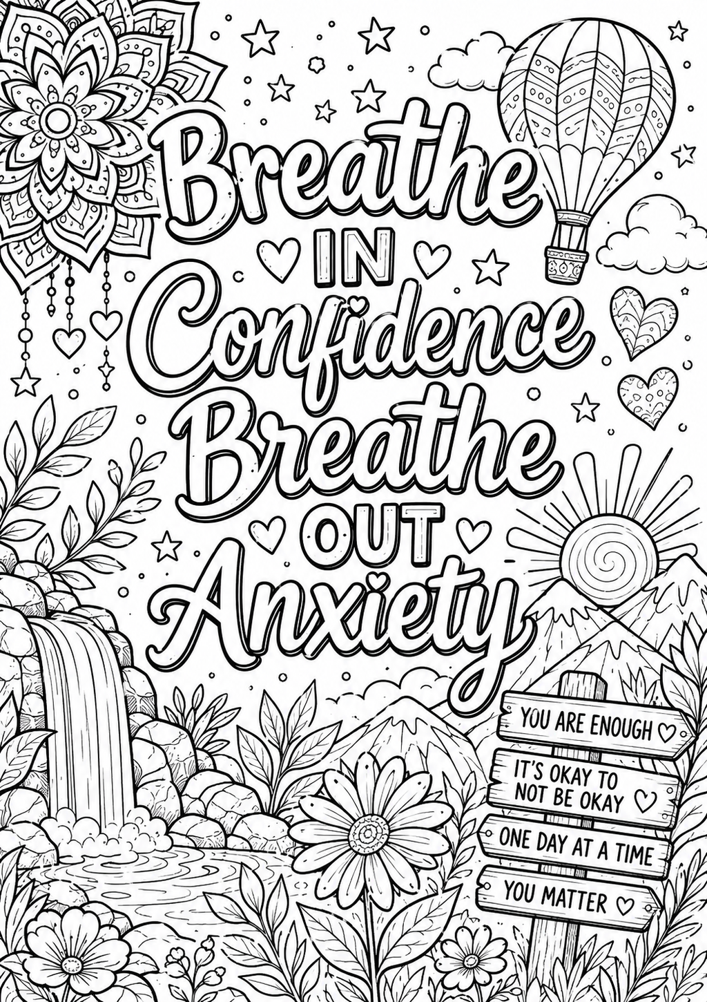 Anxiety colouring book