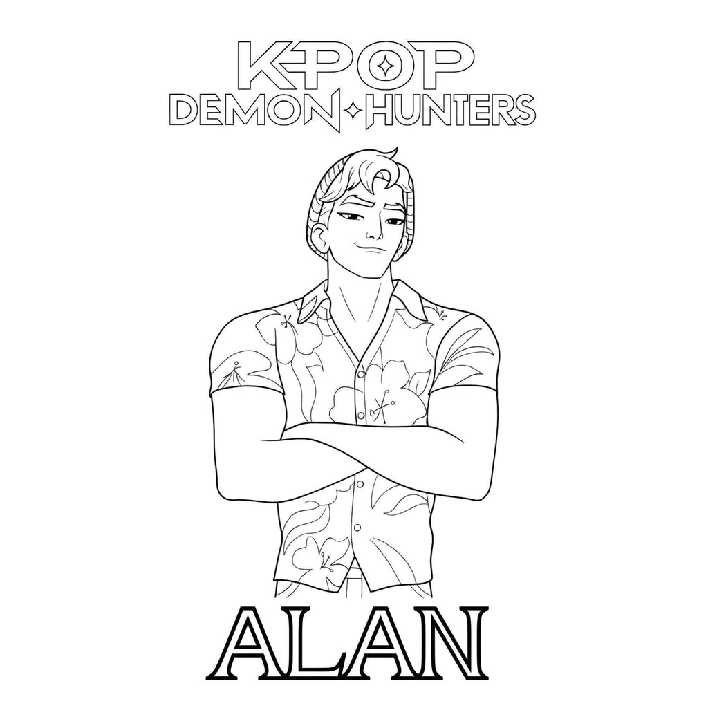 K-pop deman hunters colouring book