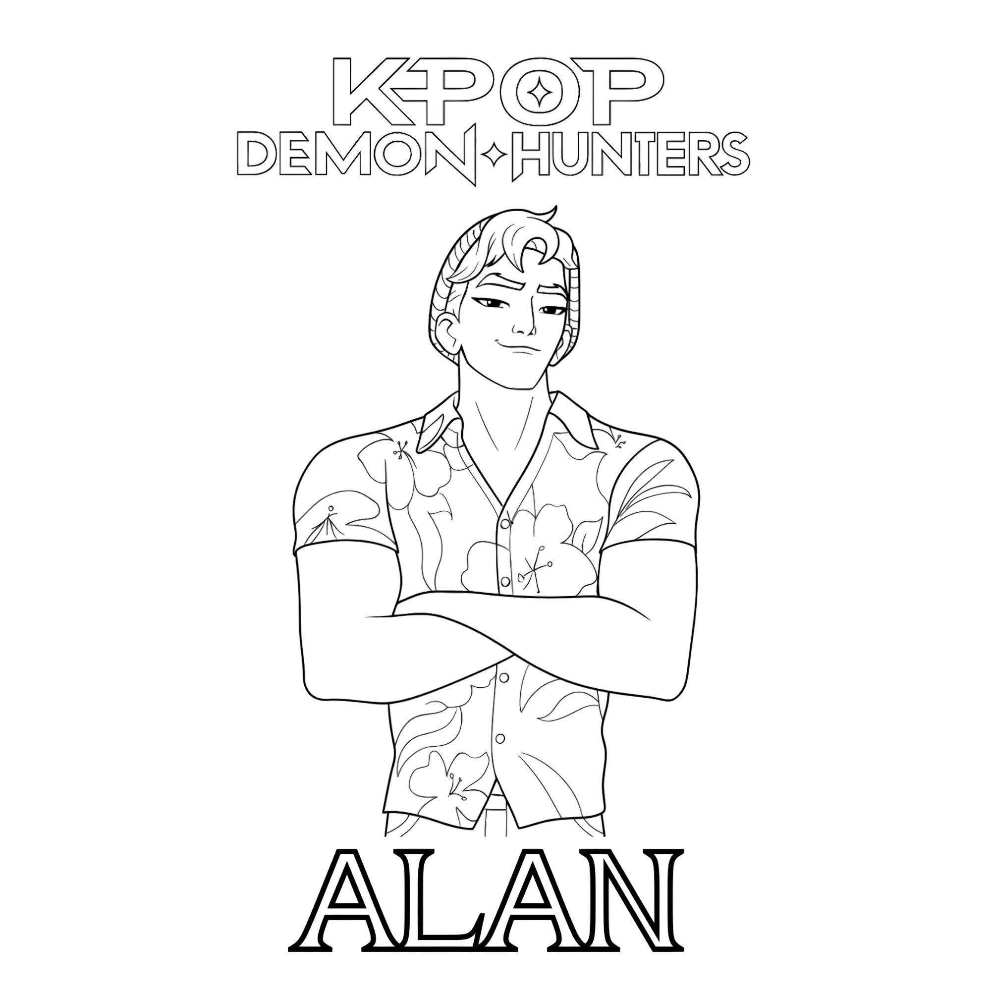 K-pop deman hunters colouring book
