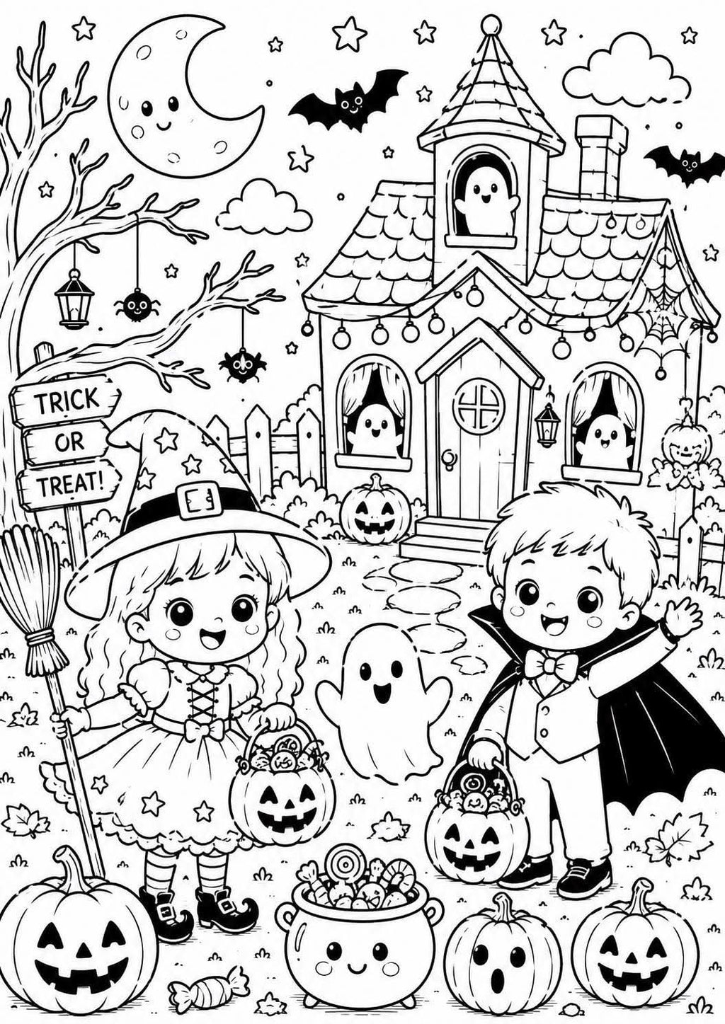 Halloween colouring book