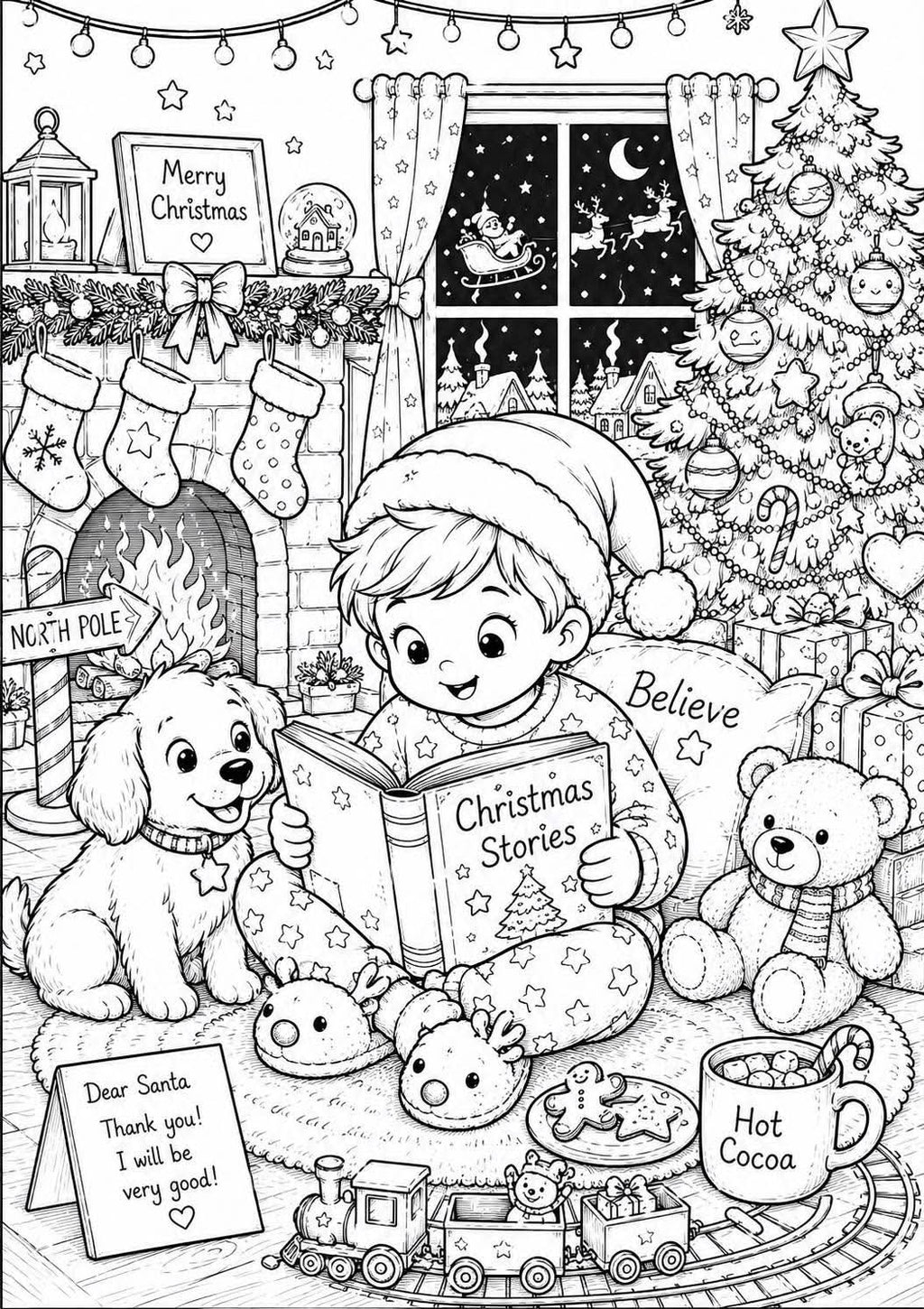 Christmas colouring book
