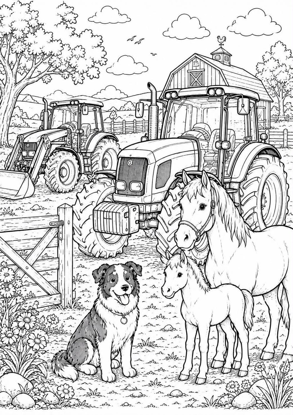 Animal farm colouring book