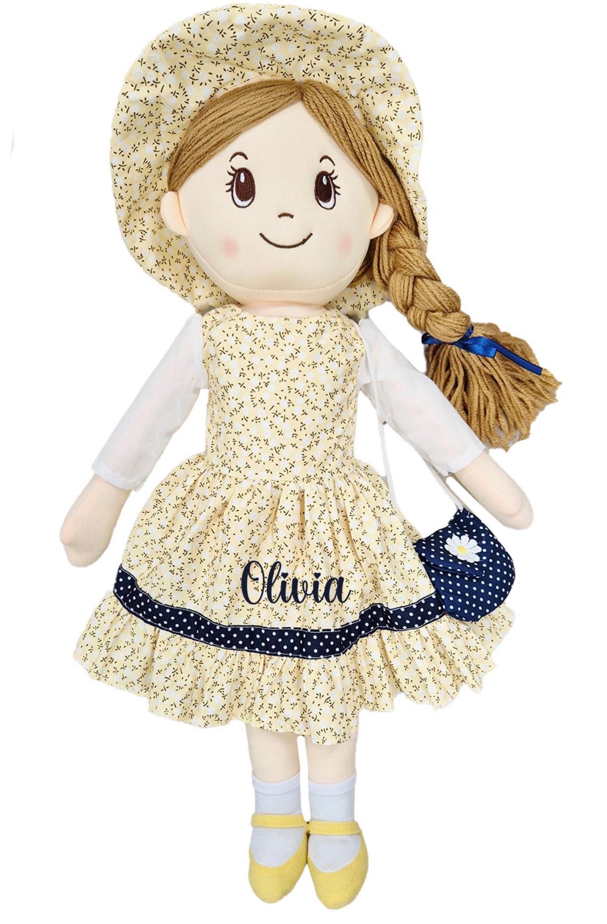Personalised Rag Doll - Baby Girl Soft and Cuddly Princess Ragdoll