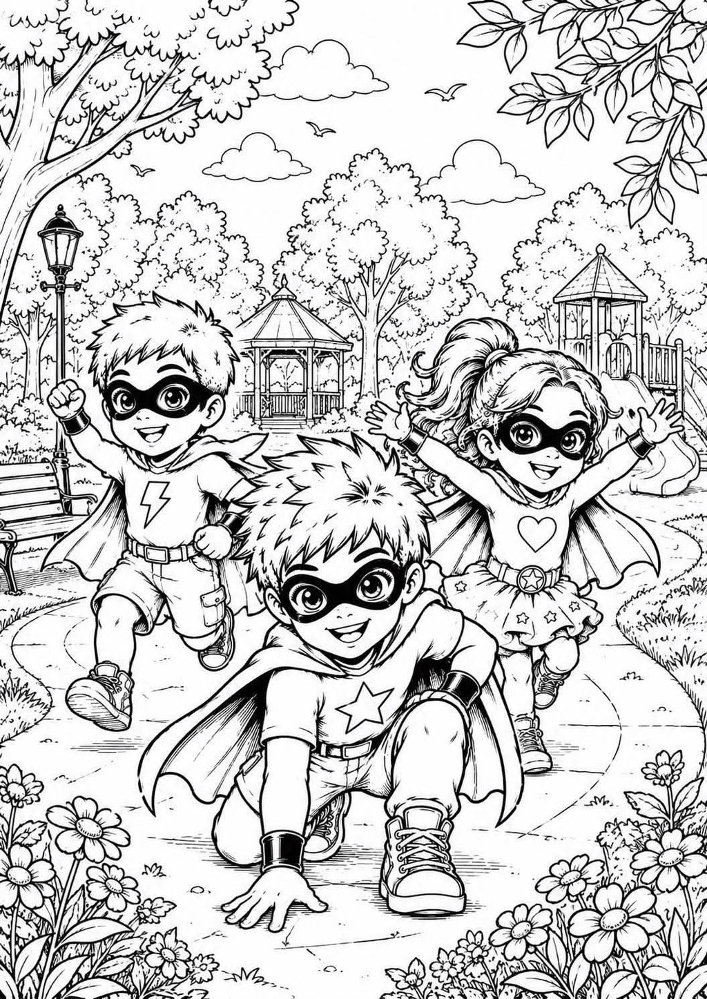 Super hero colouring book