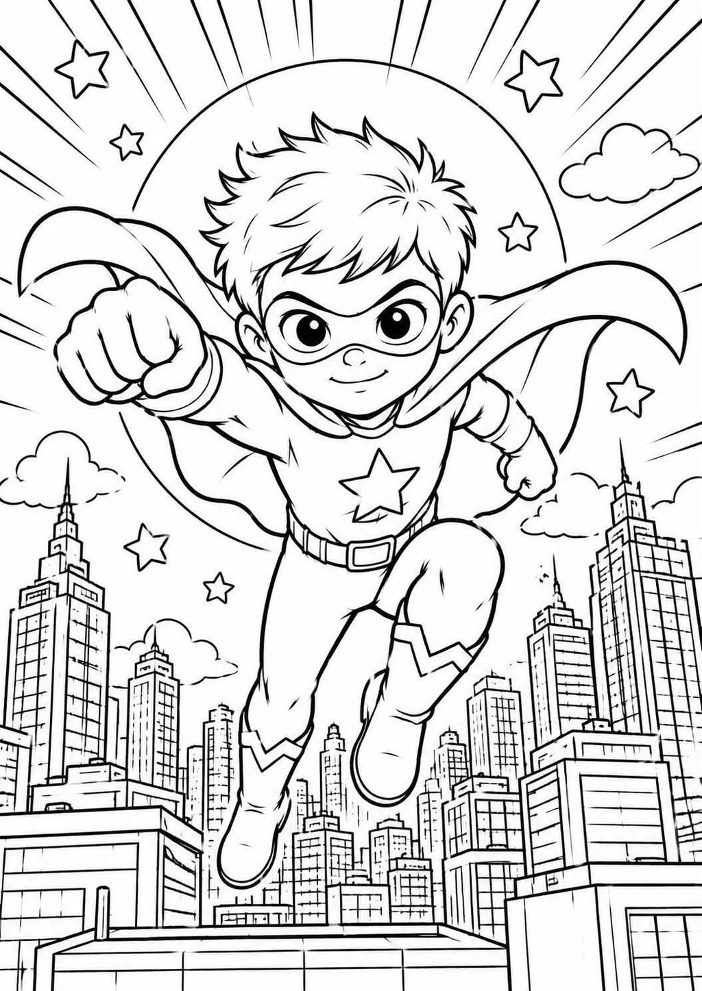 Super hero colouring book