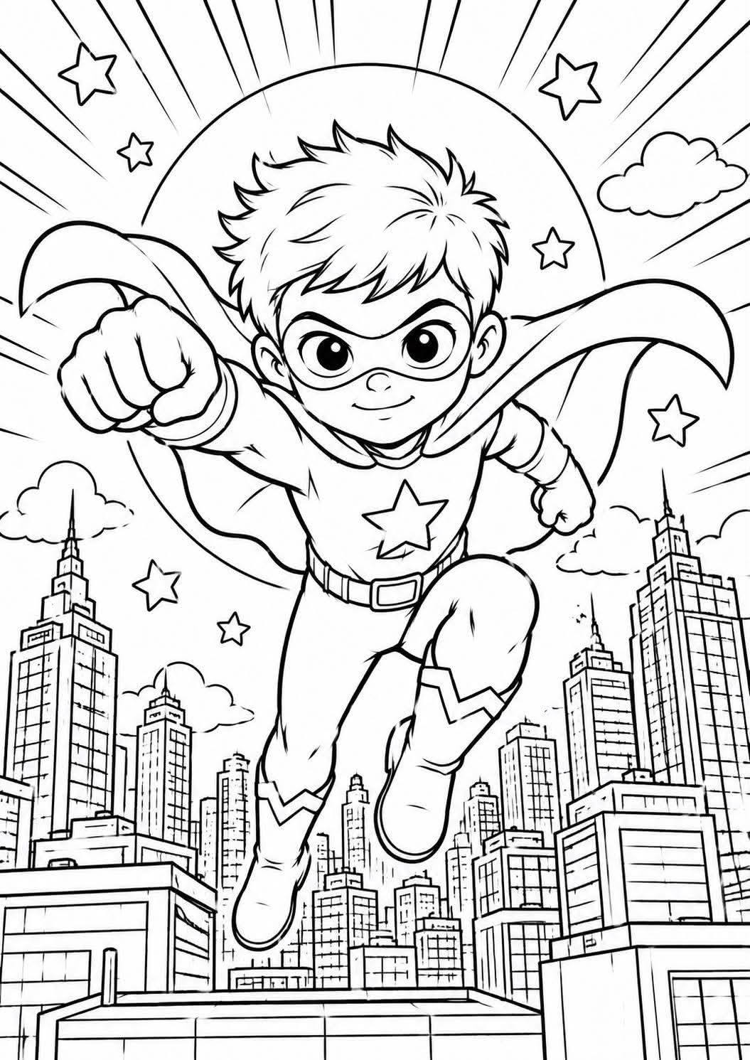 Super hero colouring book