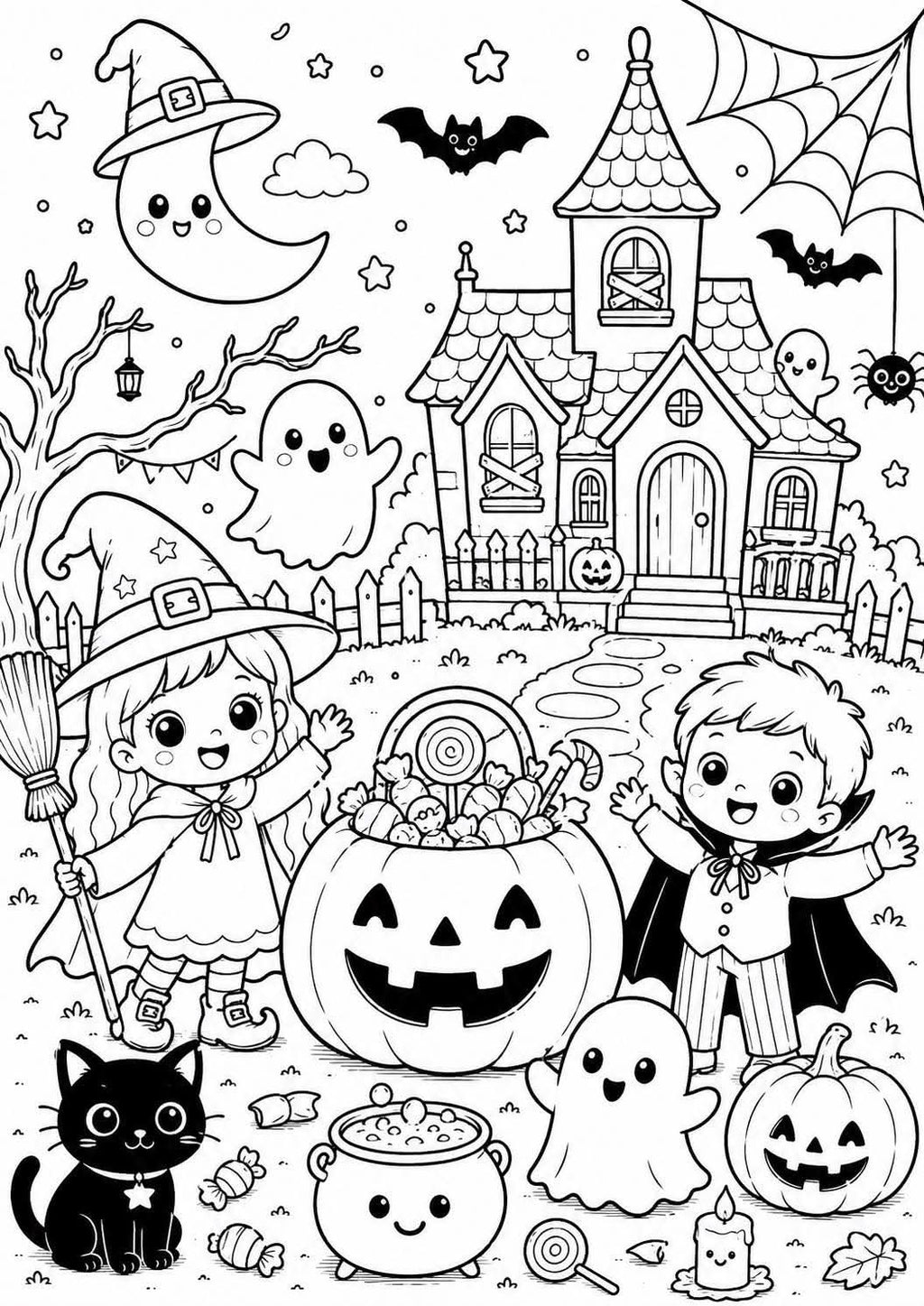 Halloween colouring book