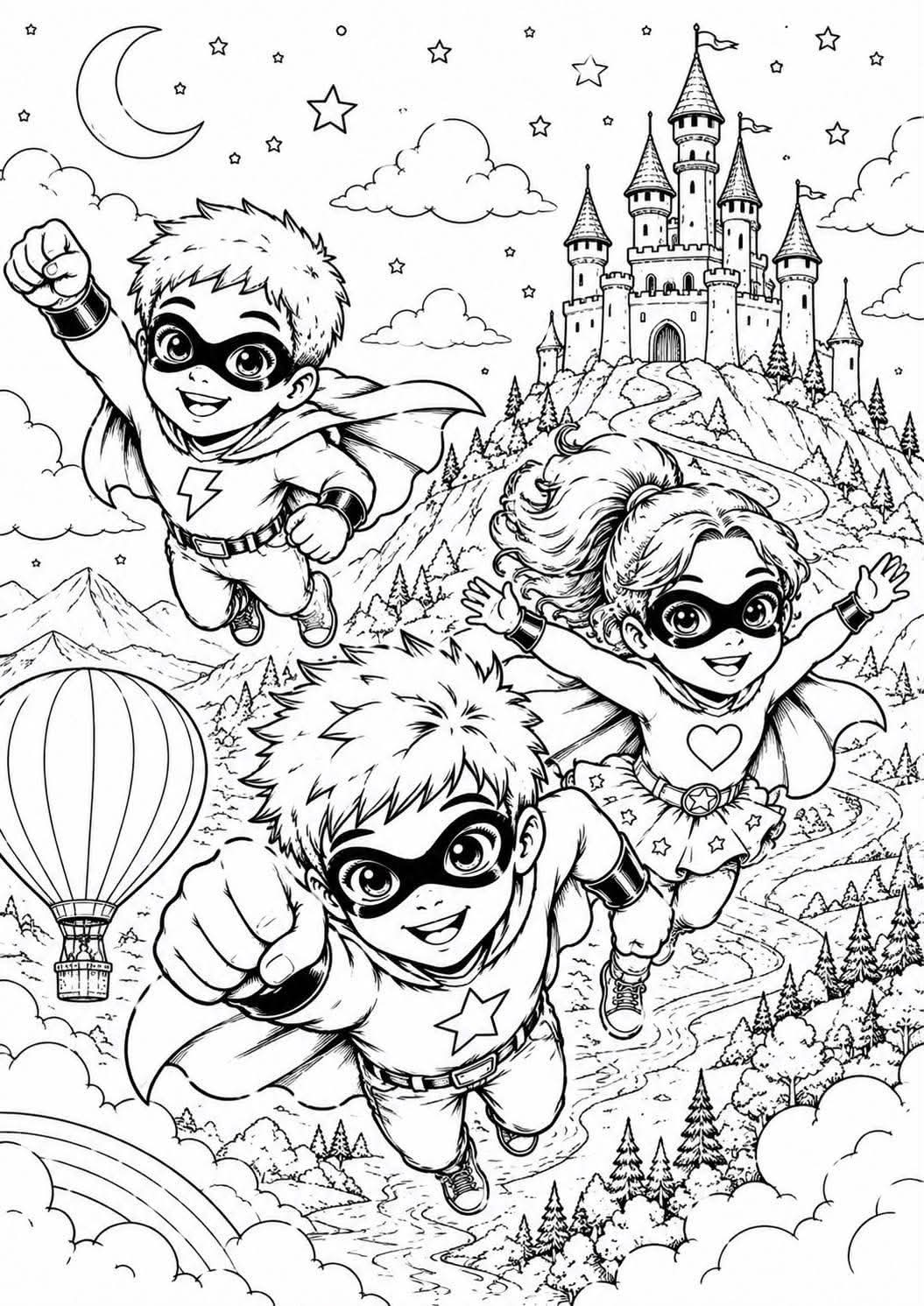 Super hero colouring book