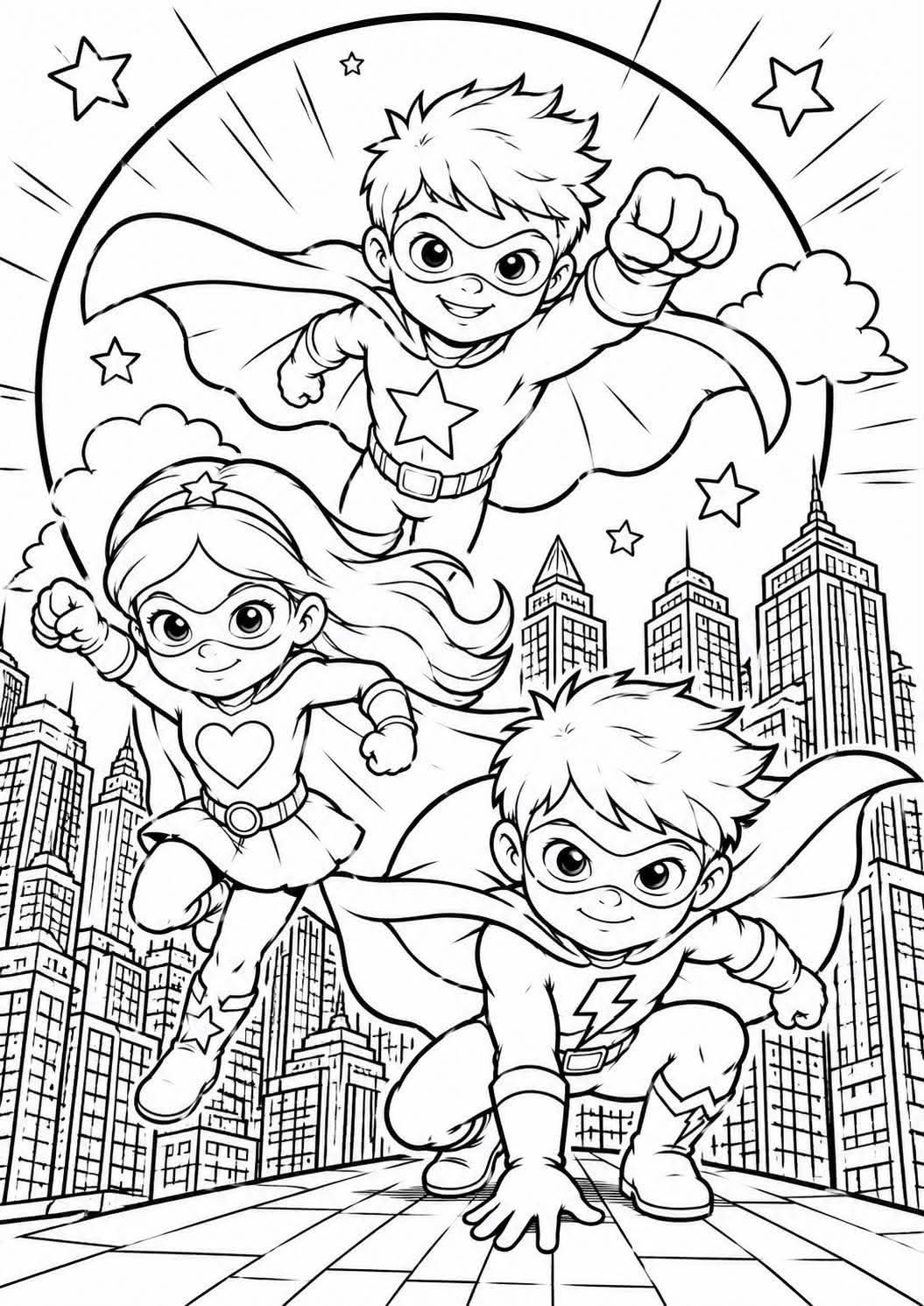 Super hero colouring book