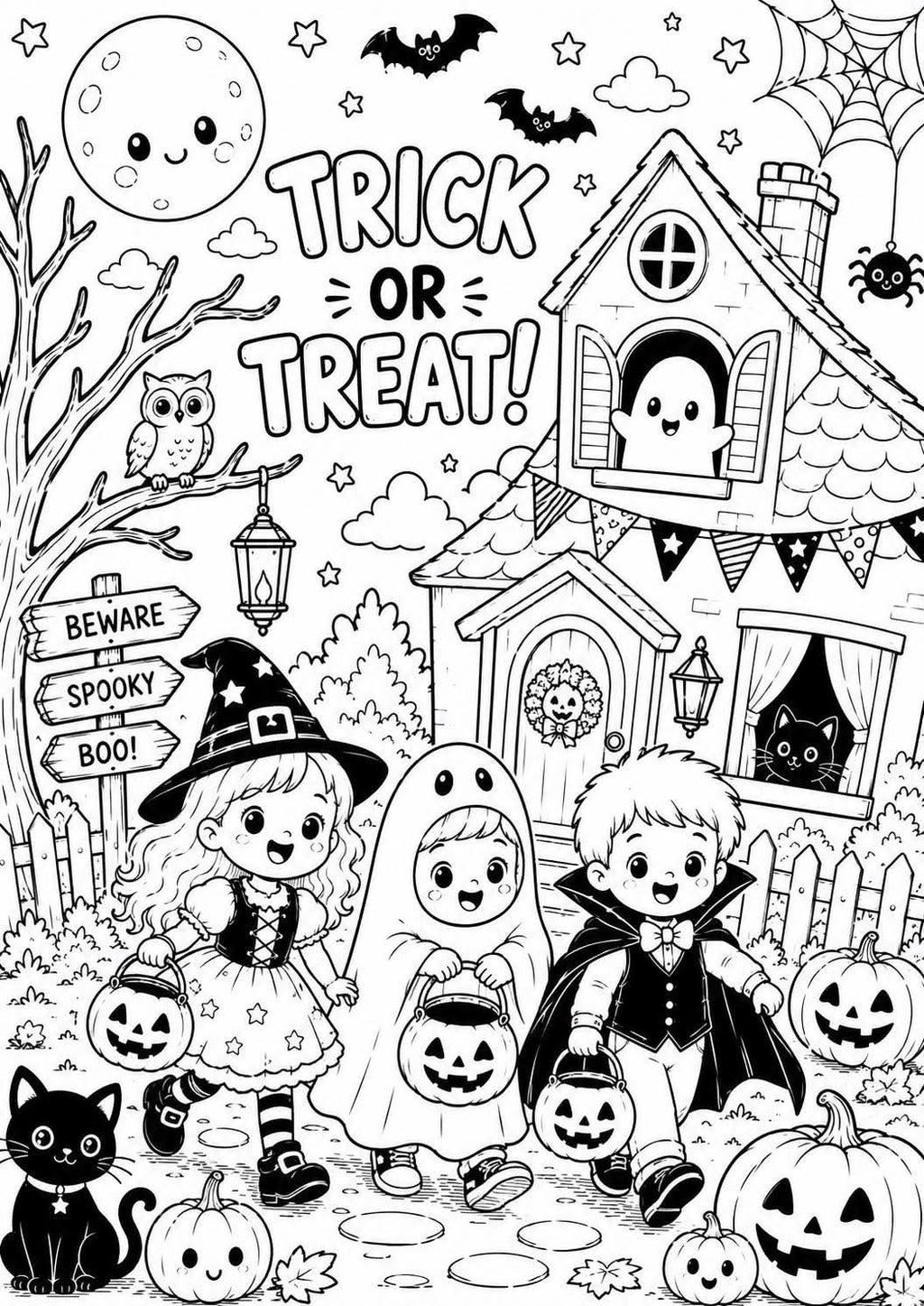 Halloween colouring book