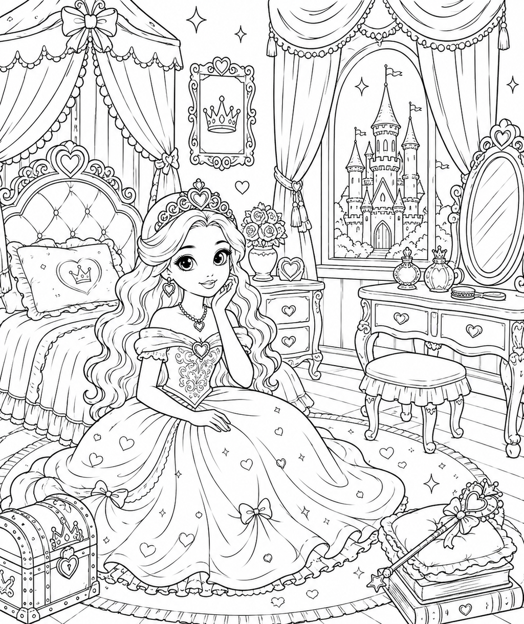 Princess colouring book