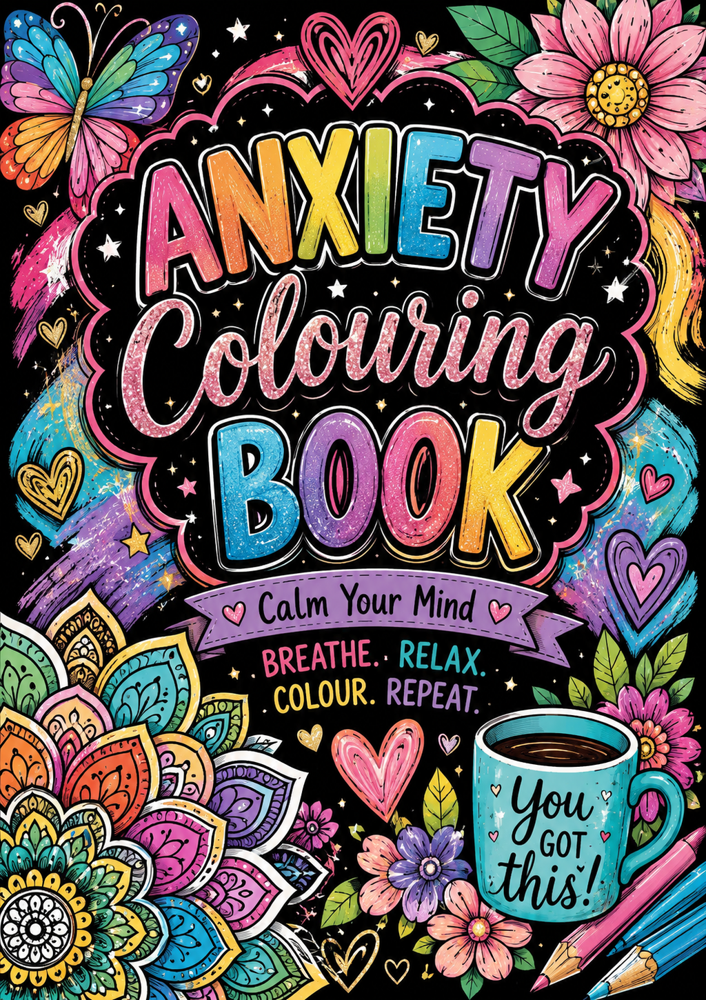 Anxiety colouring book