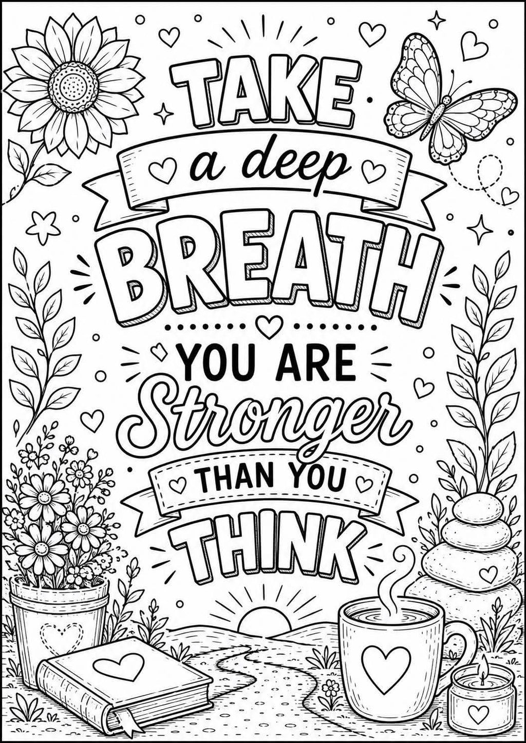 Anxiety colouring book