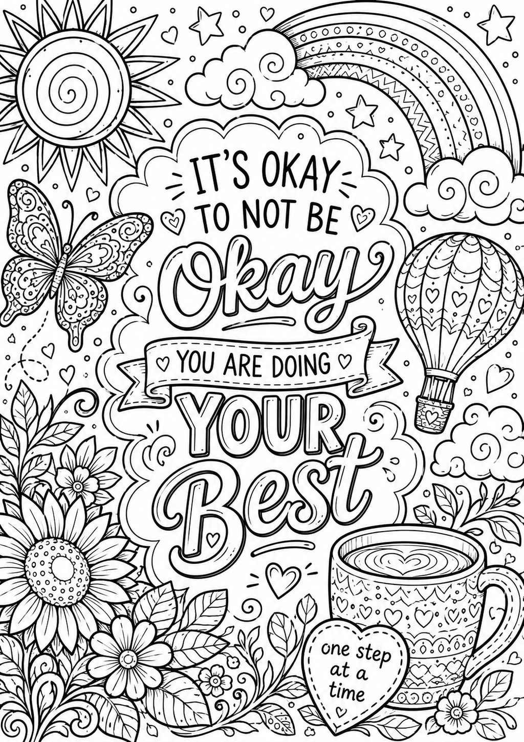 Anxiety colouring book
