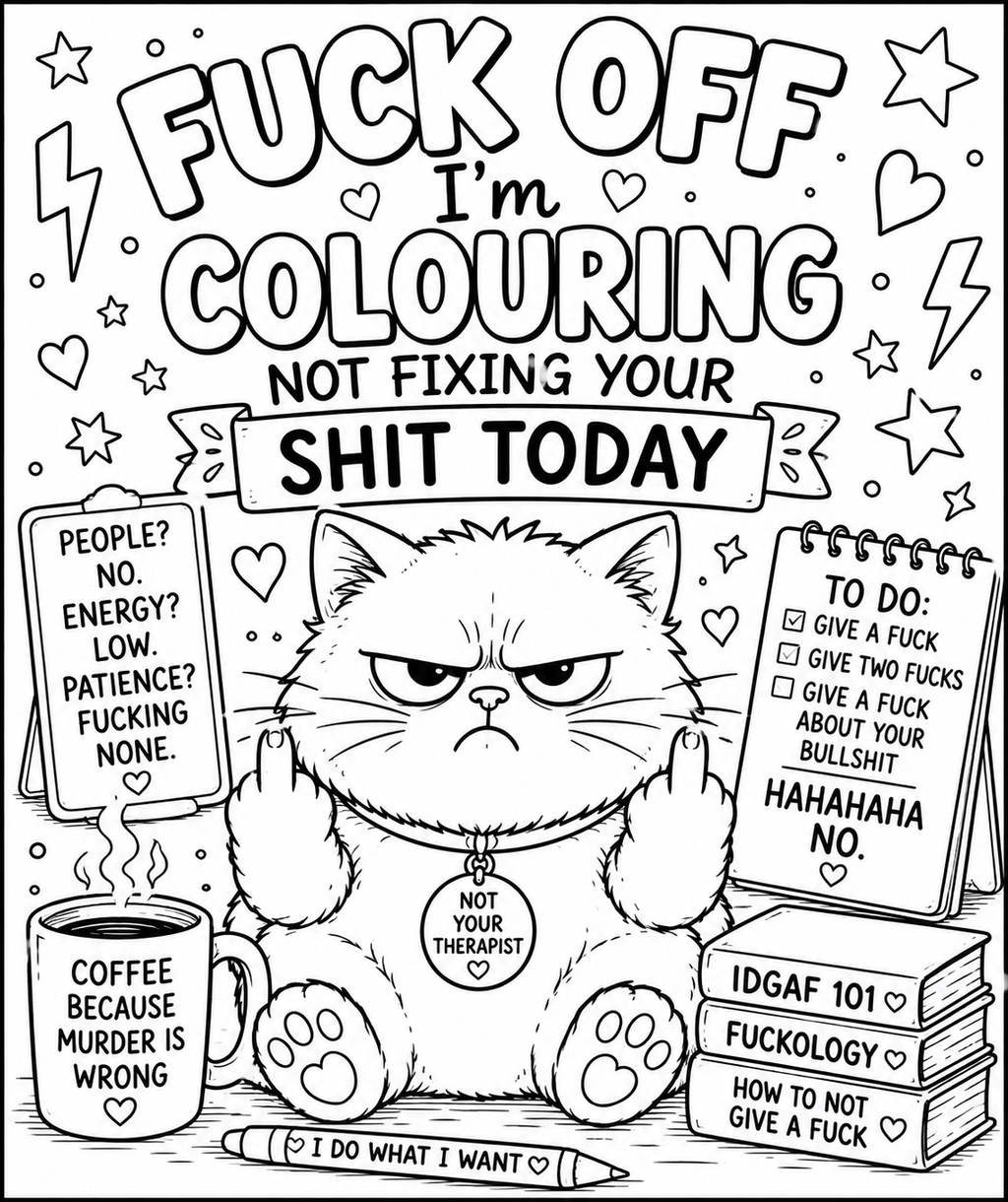 Adult colouring book