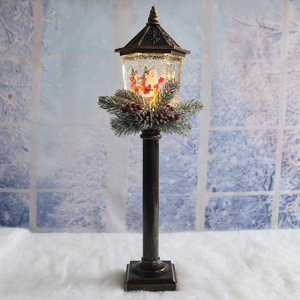 LED Santa Lamp Post Spinner 55cm