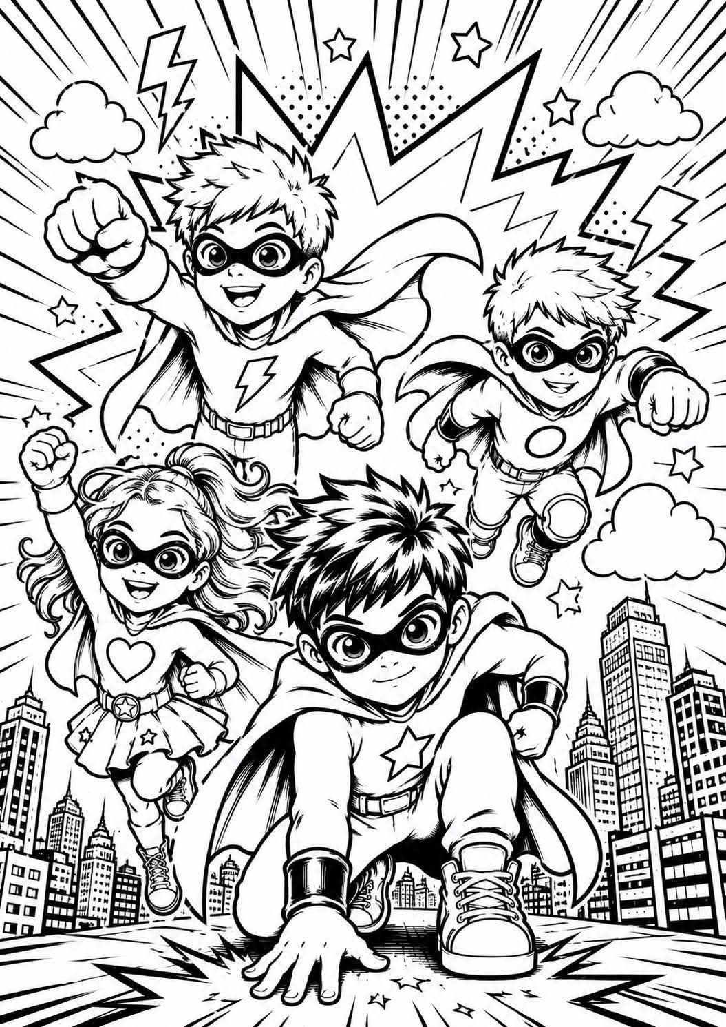 Super hero colouring book