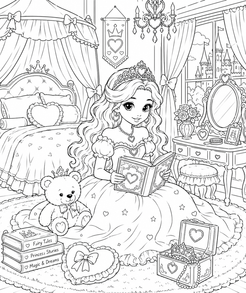 Princess colouring book