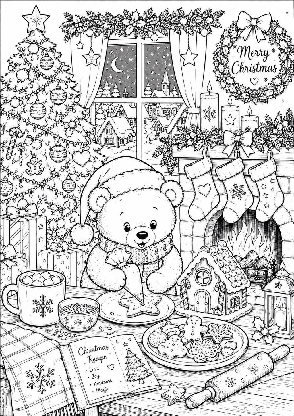 Christmas colouring book