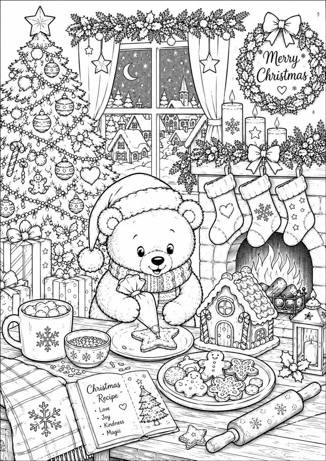 Christmas colouring book