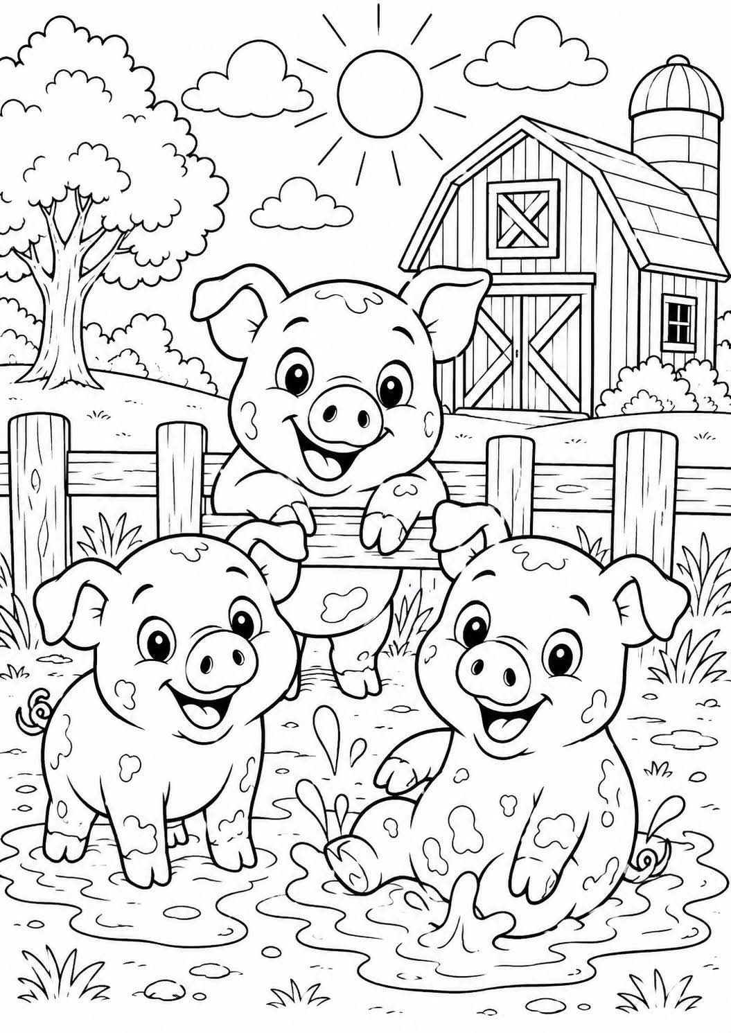 Animal farm colouring book