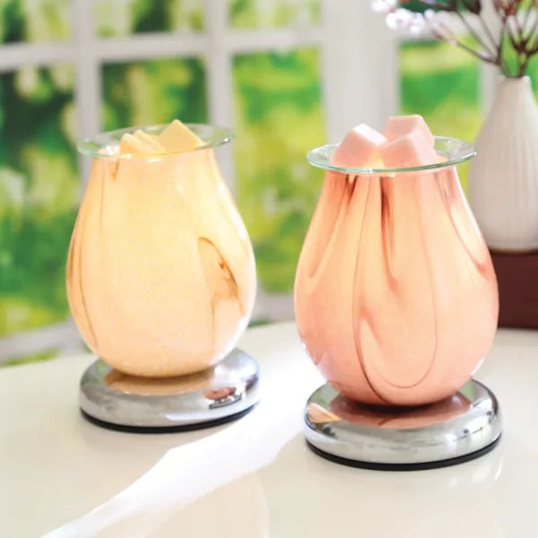Electric Wax Melter Touch - Purple Swirl Oval 16cm
