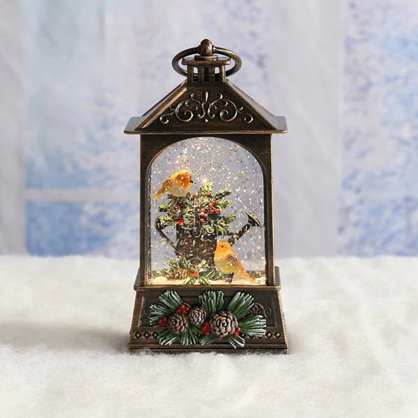 LED Robin Lantern Spinner 24cm