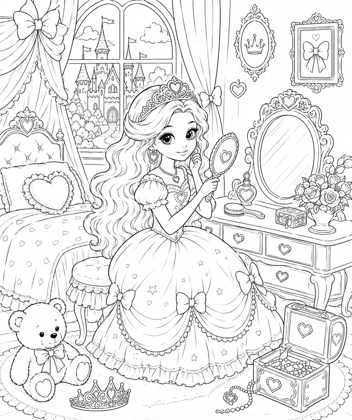 Princess colouring book