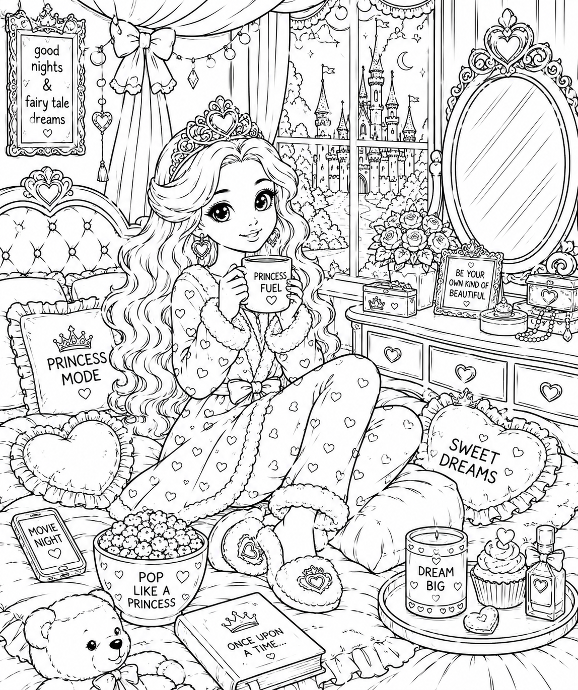 Princess colouring book