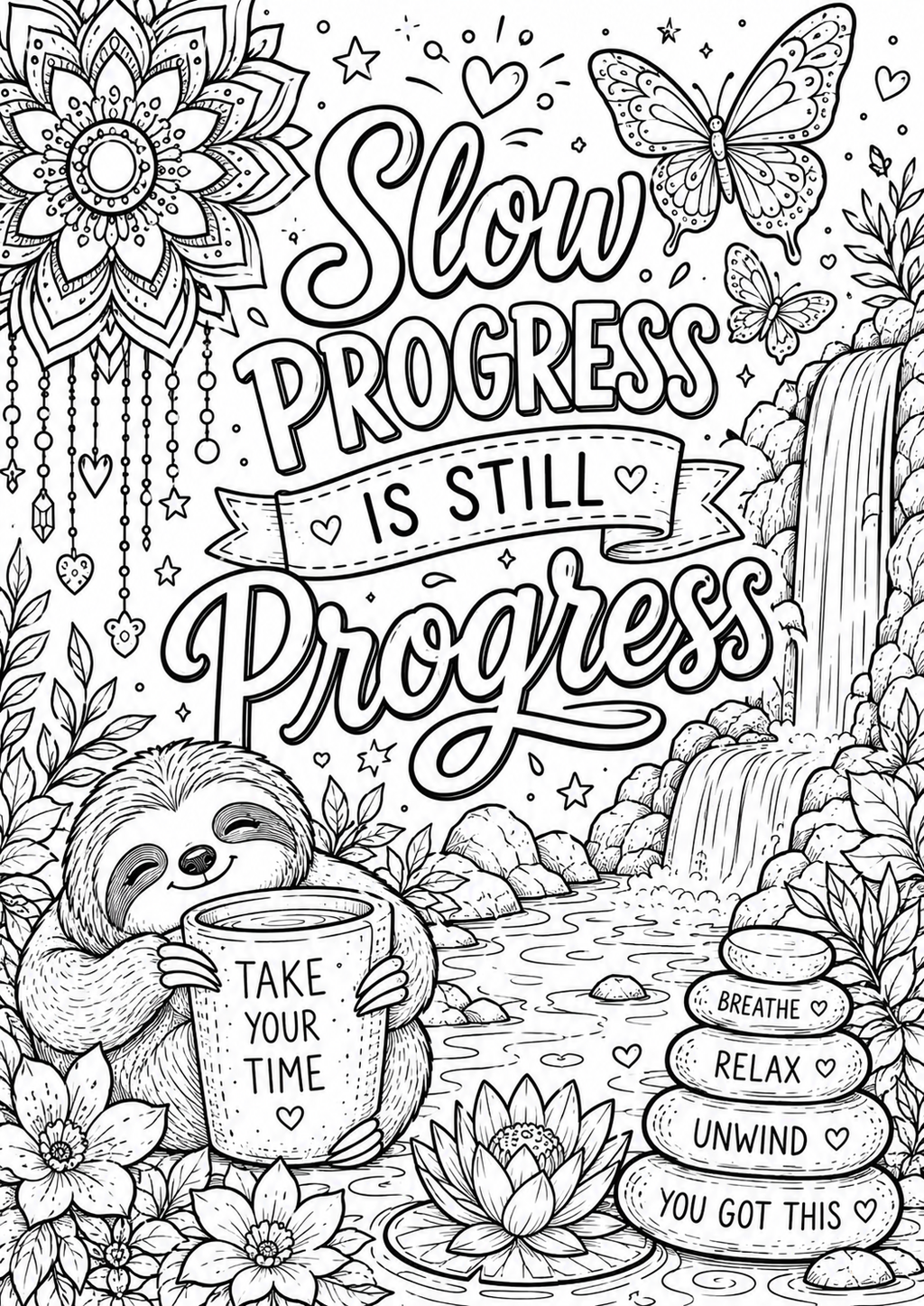 Anxiety colouring book