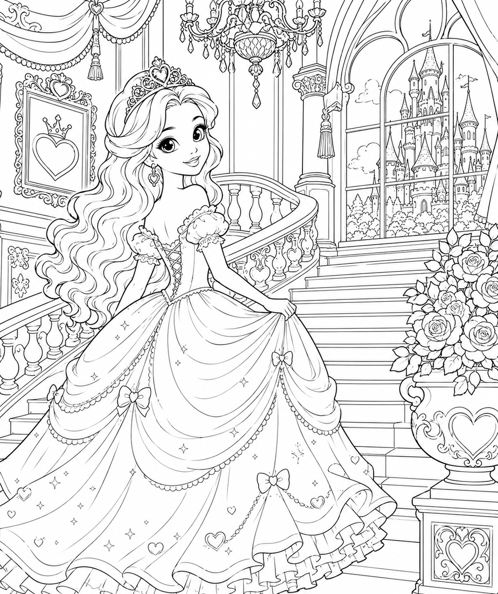 Princess colouring book