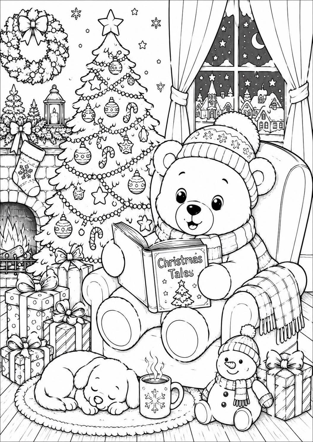 Christmas colouring book