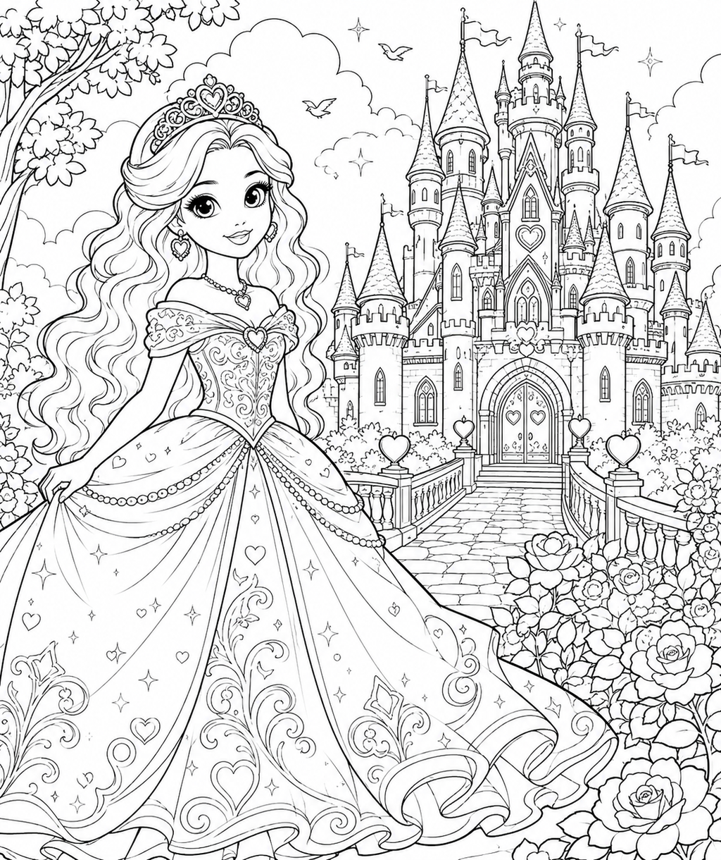 Princess colouring book