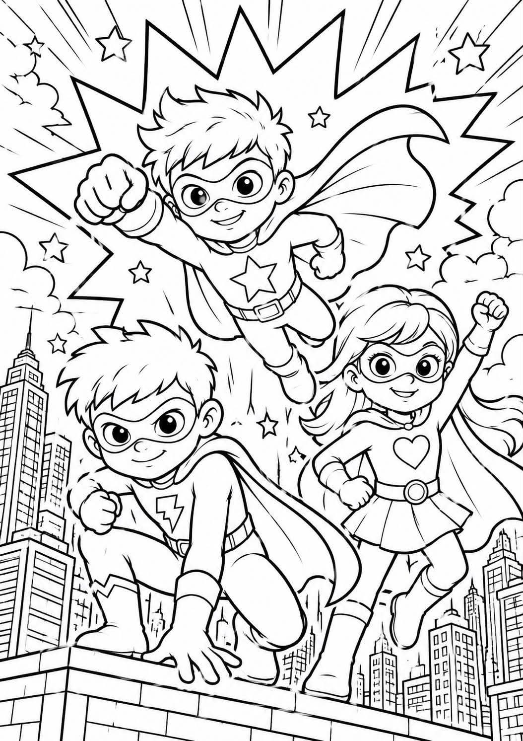 Super hero colouring book