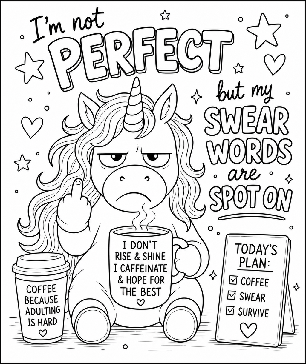 Adult colouring book