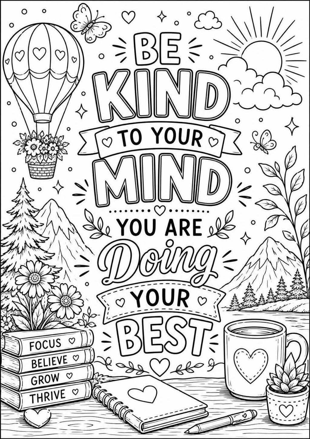 Anxiety colouring book
