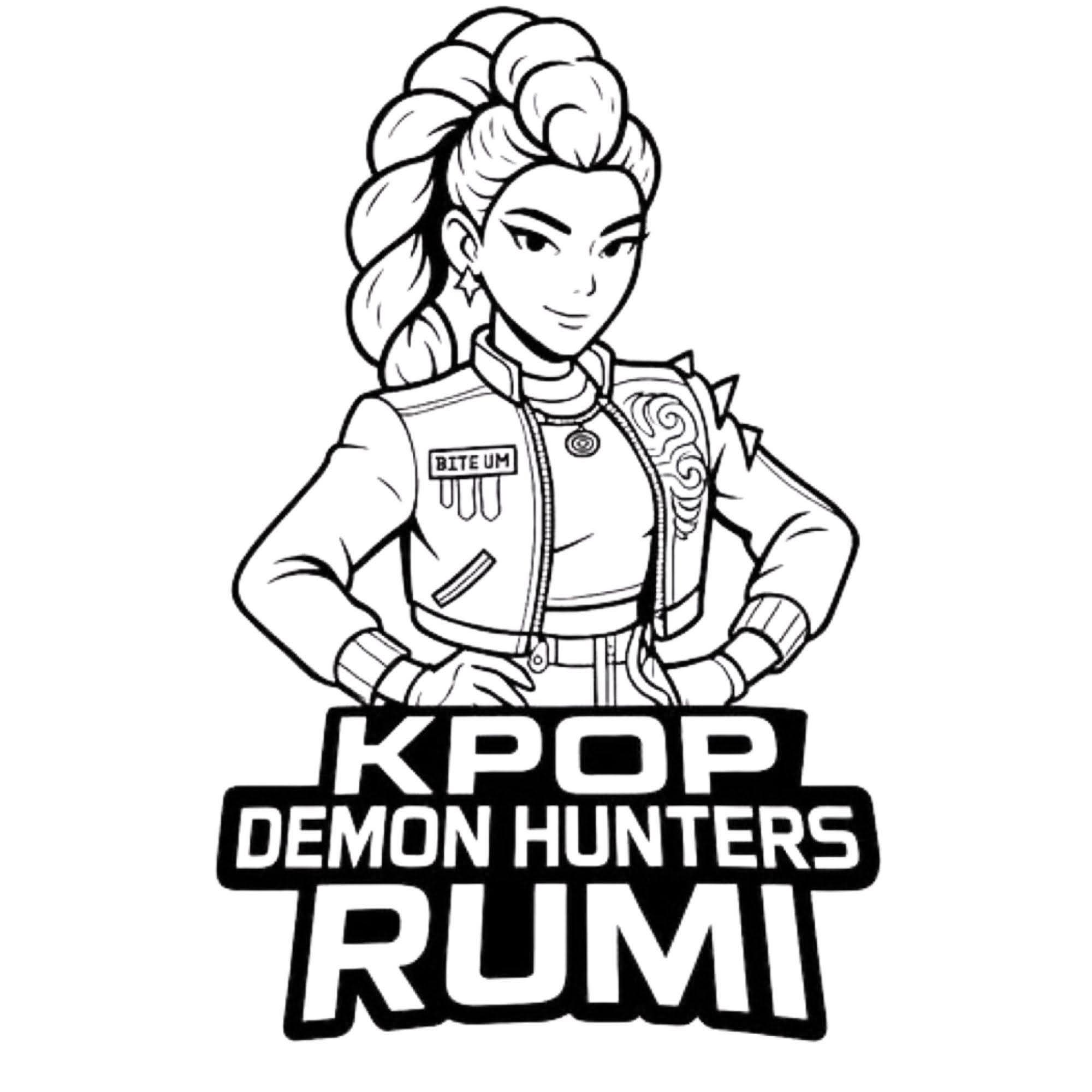 K-pop deman hunters colouring book