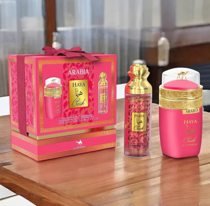 Inspired by Kayali Lovefest Burning Cherry 48 - 2in1 Gift Set Arabia Haya Crush Eau De Parfum Gift Set