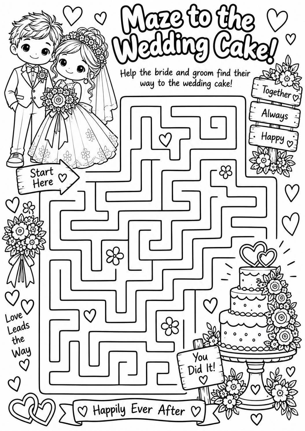Kids wedding activity pack