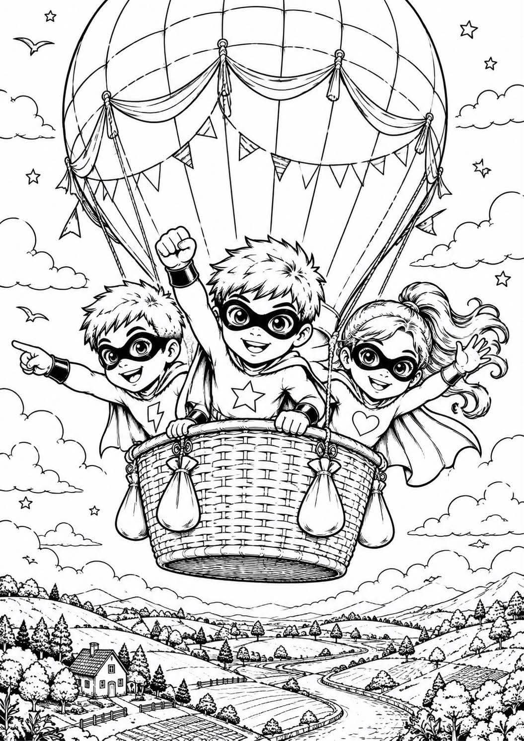 Super hero colouring book