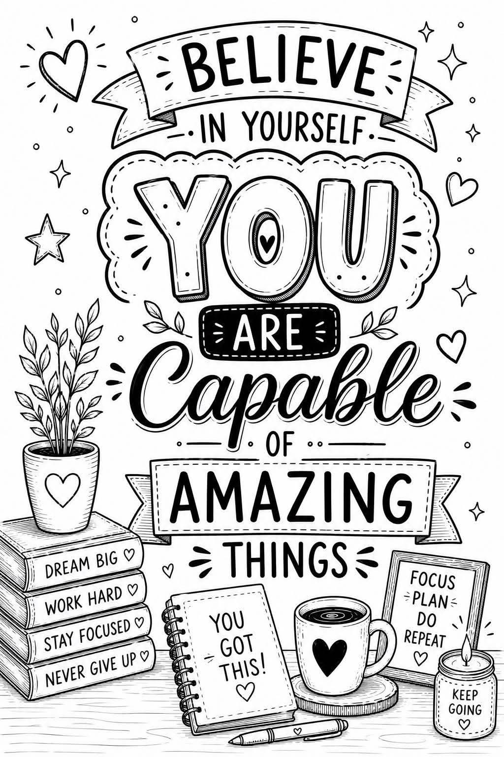 Anxiety colouring book