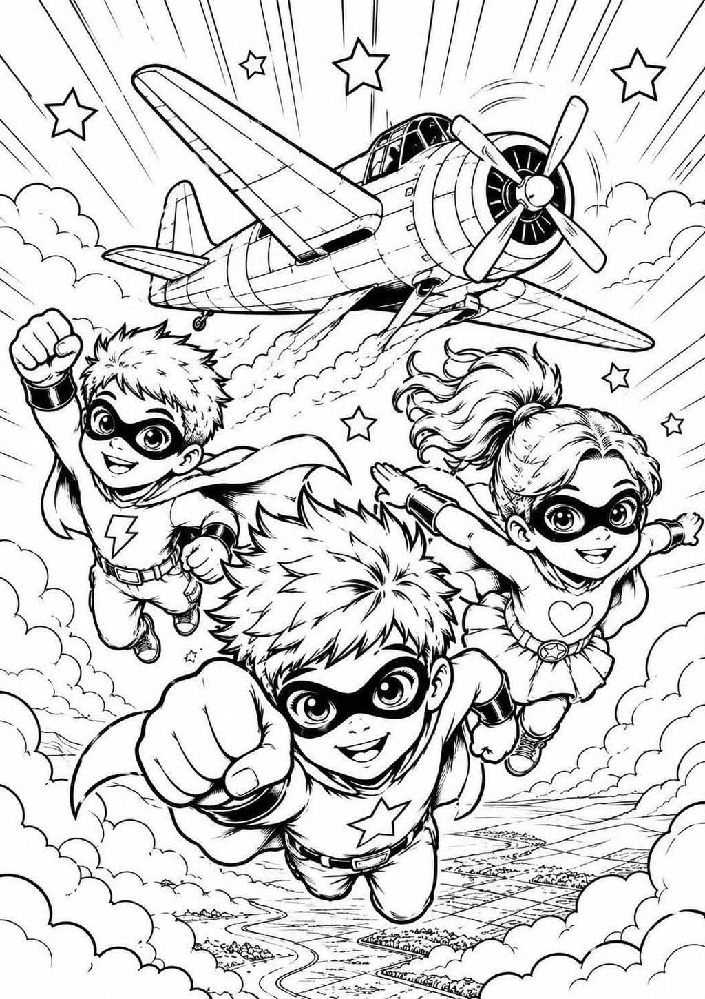 Super hero colouring book