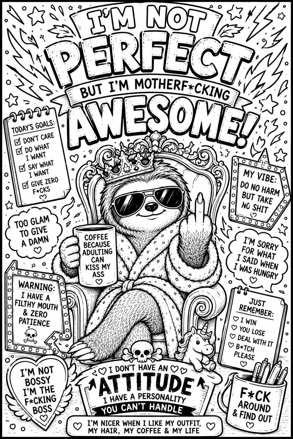 Adult colouring book