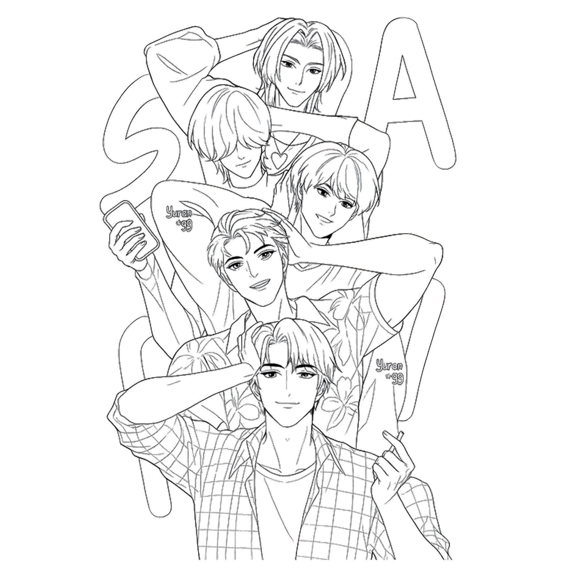 K-pop deman hunters colouring book
