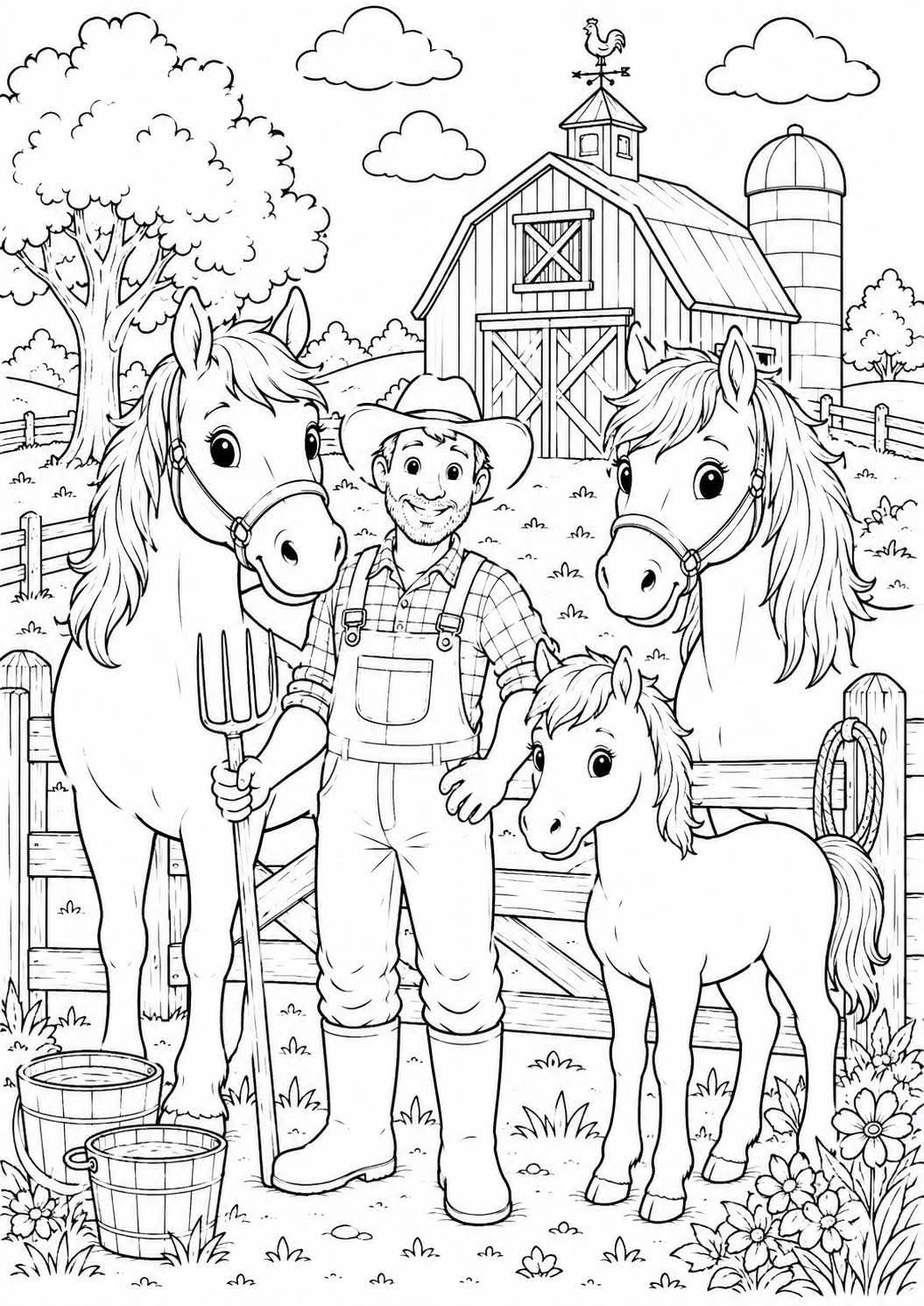 Animal farm colouring book
