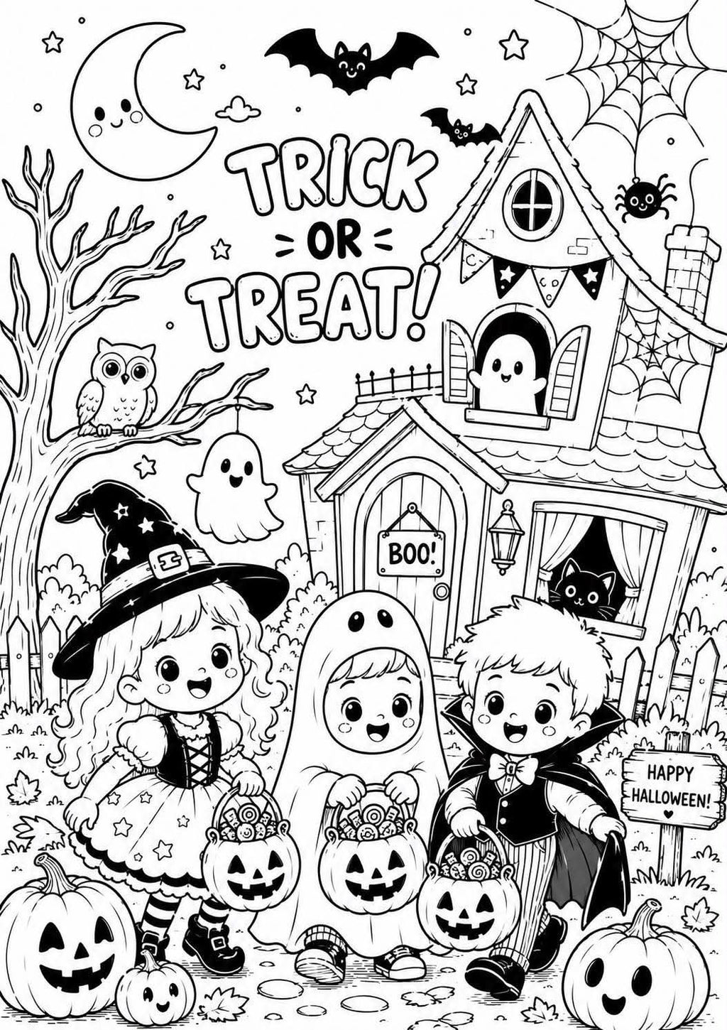 Halloween colouring book