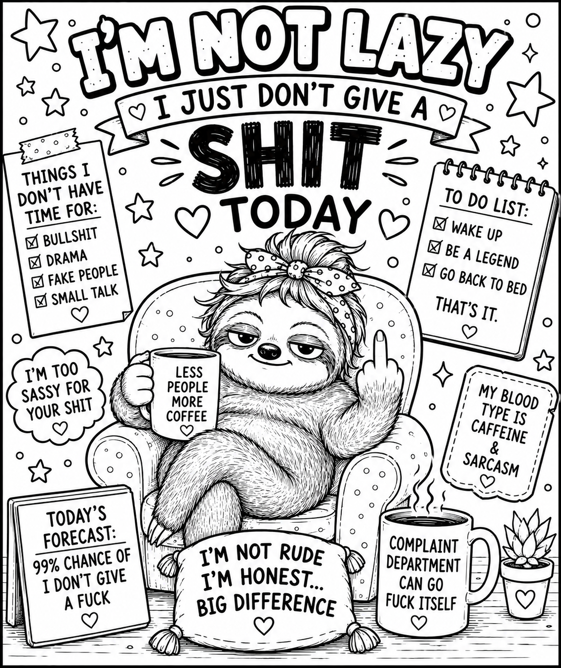 Adult colouring book
