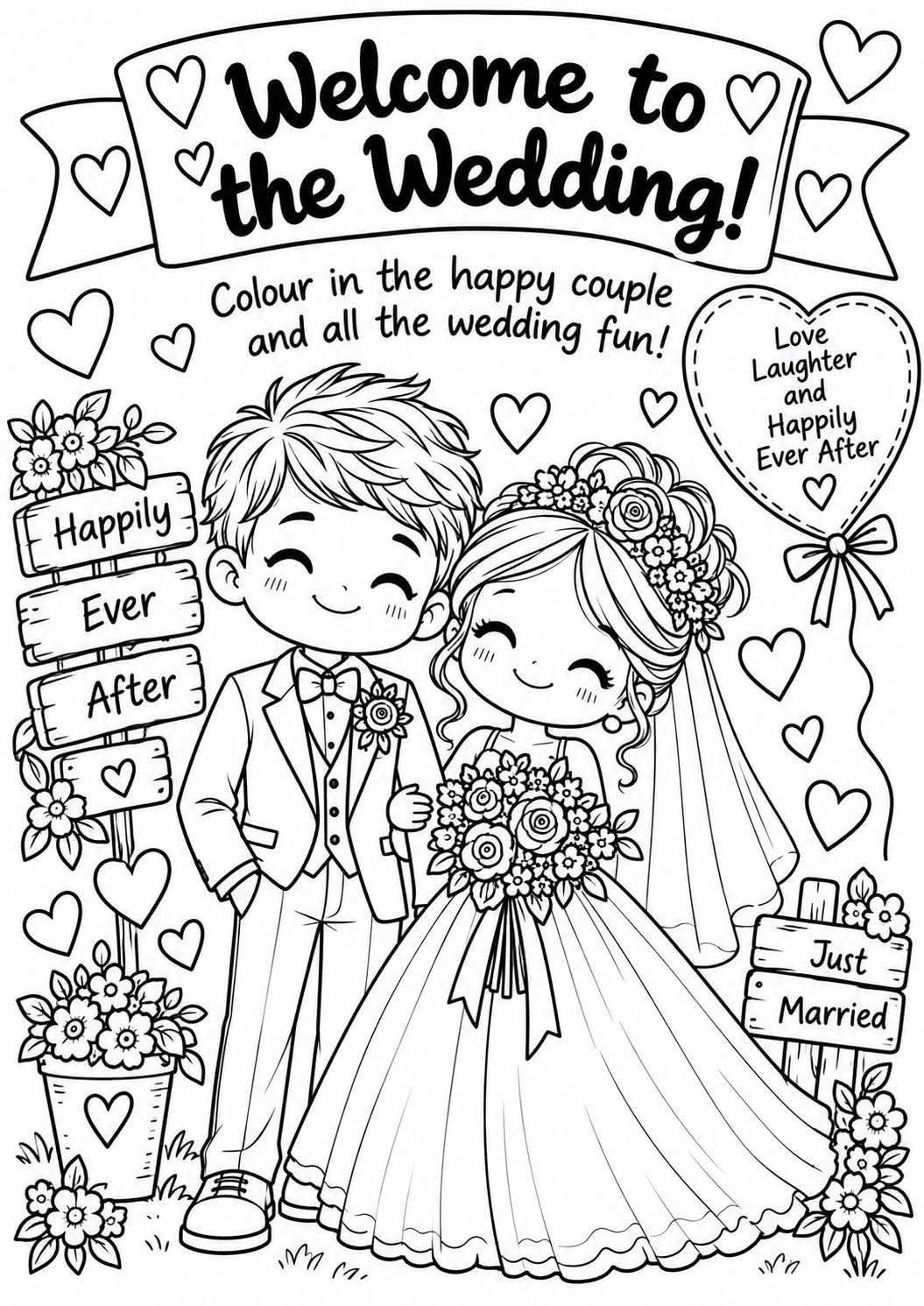 Kids wedding activity pack